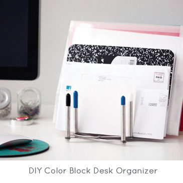 DIY Color Block Desk Organizer